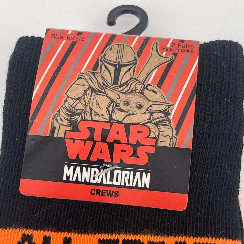 NEW Star Wars Mandalorian Baby‎ Yoda Halloween Crew Socks Kids Size 6.5-12 - Picture 3 of 4